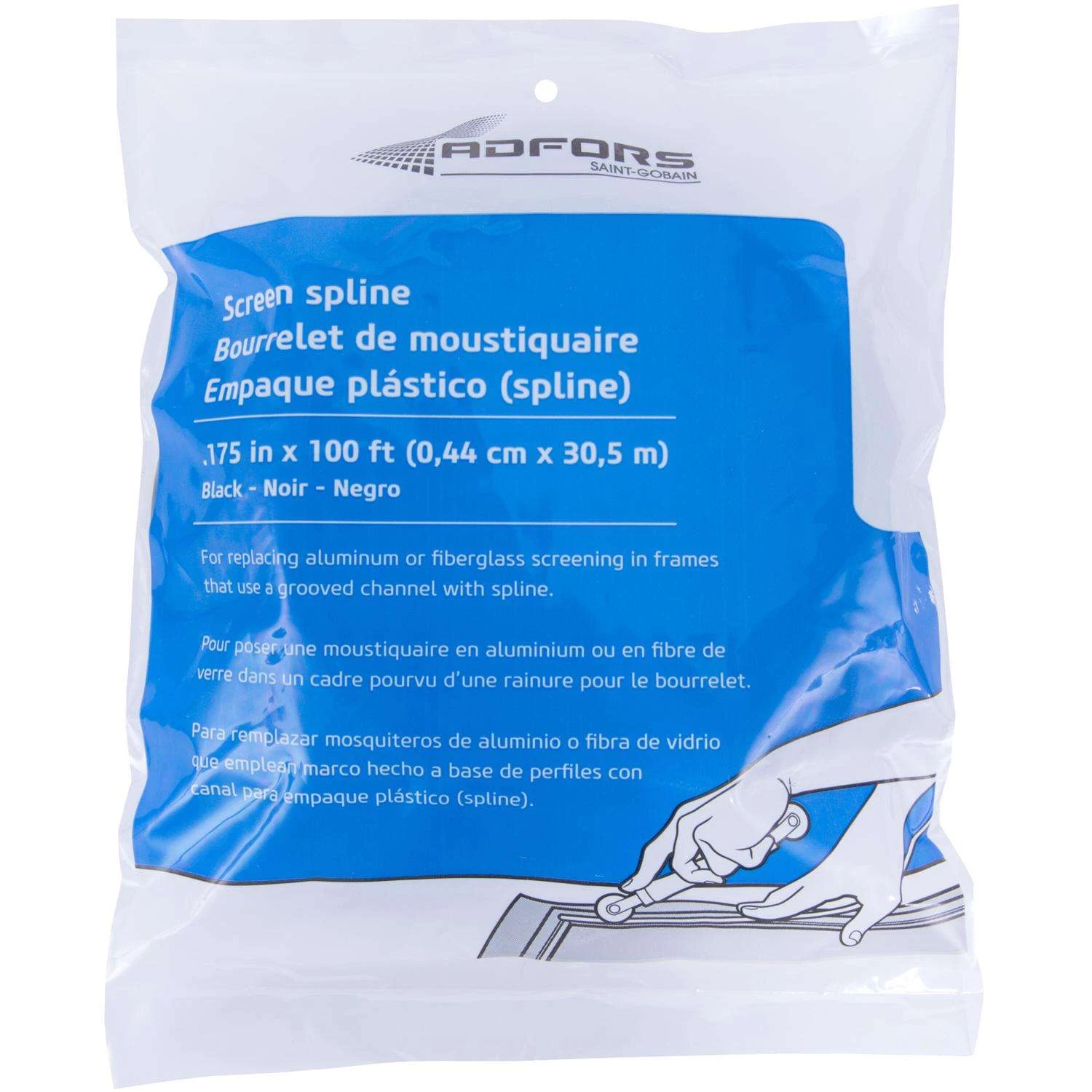 Saint-Gobain ADFORS 0.18 In. D X 100 Ft. L Screen Spline 5 Saint-Gobain ADFORS 0.18 In. D X 100 Ft. L Screen Spline - Image 3