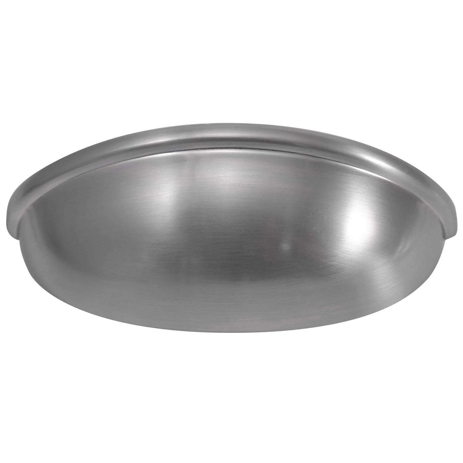 Laurey Newport Half Oval Cabinet Pull Cup 3 In. Satin Nickel Silver 10 Pk 7 Laurey Newport Half Oval Cabinet Pull Cup 3 In. Satin Nickel Silver 10 Pk - Image 5