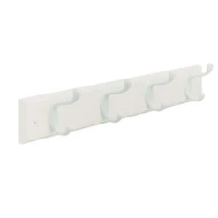 Amerock 18 In. L White Fiberboard/Zinc Medium Hook Rack 1 Pk