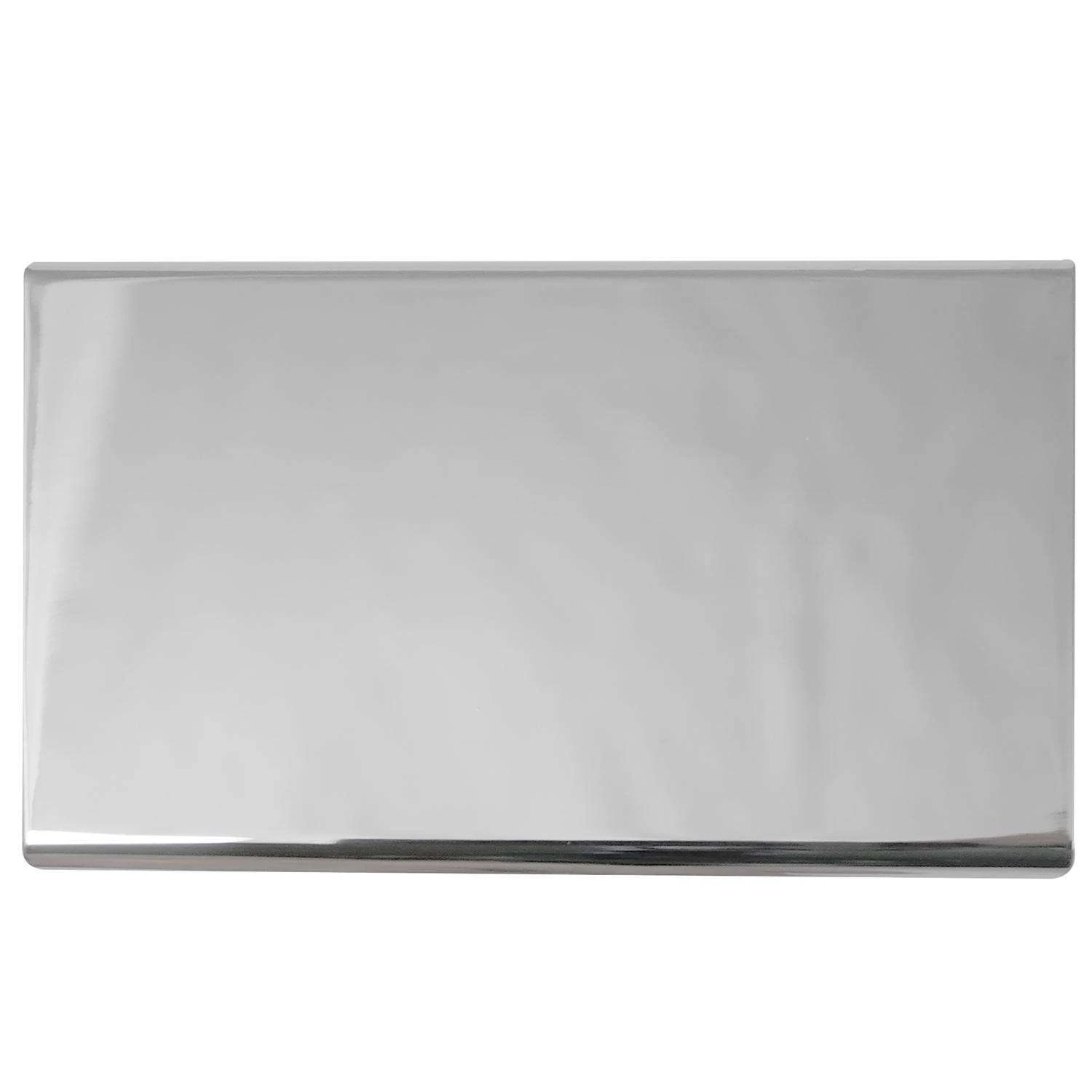 Laurey Contemporary Rectangle Edge Pull 9 In. Polished Chrome Silver 1 Pk 3 Laurey Contemporary Rectangle Edge Pull 9 In. Polished Chrome Silver 1 Pk