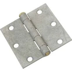 National Hardware 3 In. W X 3 In. L Galvanized Silver Steel Broad Hinge 2 Pk