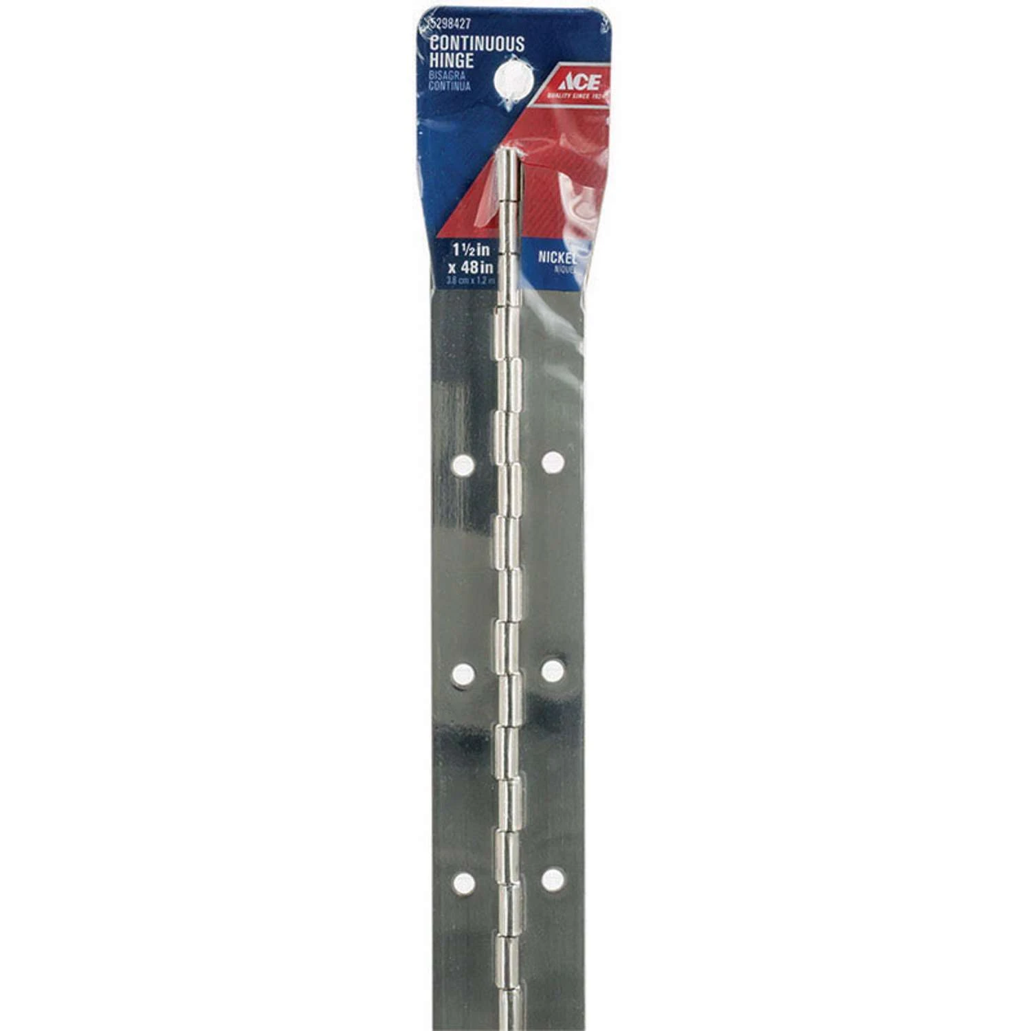 Ace 1-1/2 In. W X 48 In. L Nickel Steel Continuous Hinge 1 Pk 3 Ace 1-1/2 In. W X 48 In. L Nickel Steel Continuous Hinge 1 Pk
