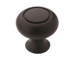 Amerock Everyday Heritage Round Cabinet Knob 1-1/4 In. D 1-3/16 In. Matte 10 Pk