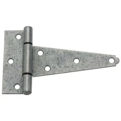 National Hardware 5 In. L Galvanized Silver Steel Heavy Duty T Hinge 2 Pk