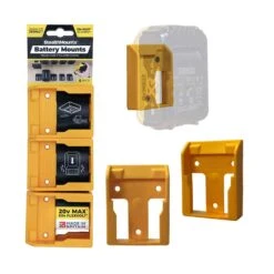 StealthMounts Yellow ABS Battery Mounts Holder 6 Pk