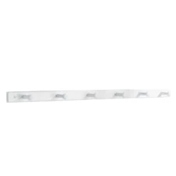 IDesign 32.5 In. L White Wood 6 Peg Hook Rack 1 Pk