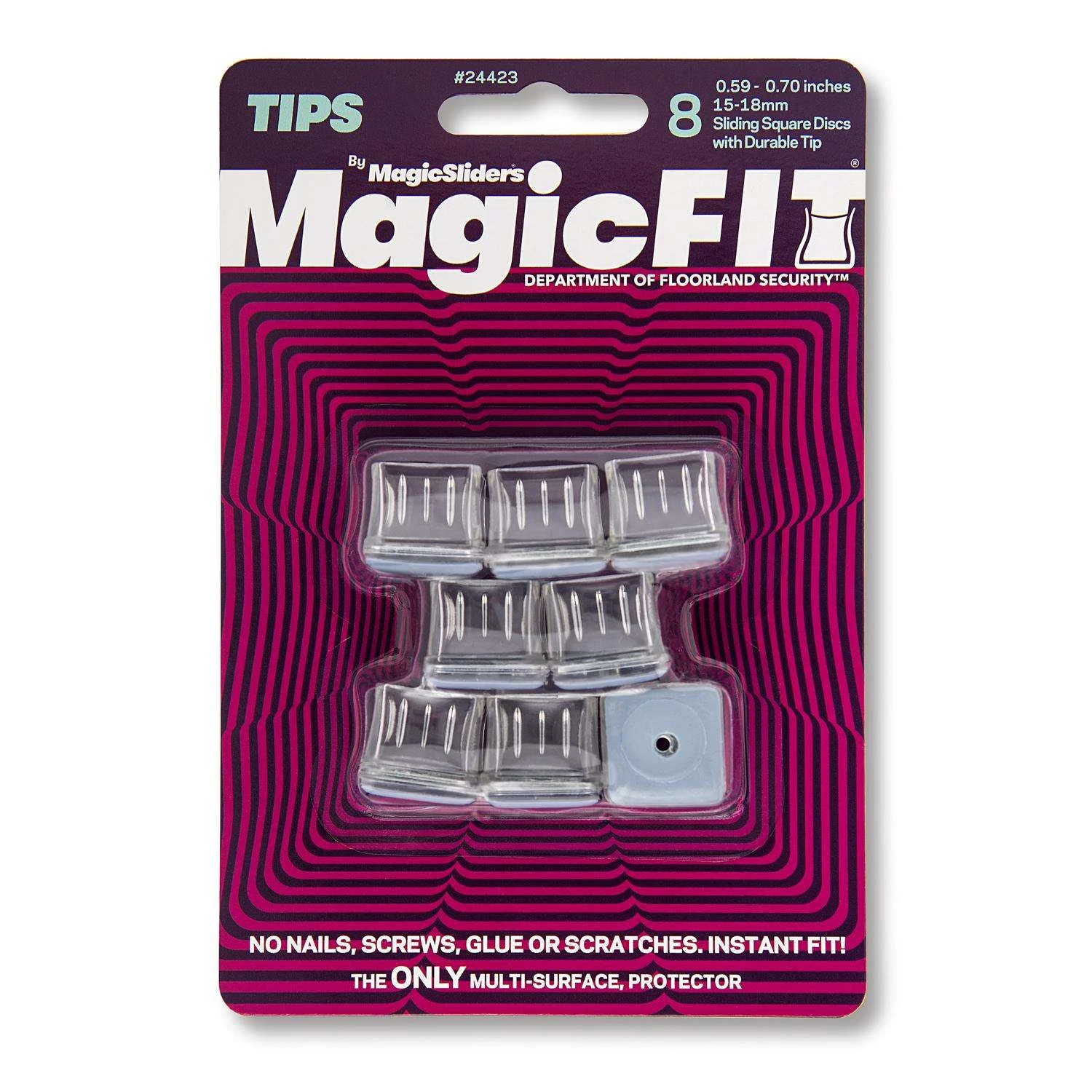 Magic Fit Magic Sliders Gray Push-On Polymer Sliding Discs 8 Pk 3 Magic Fit Magic Sliders Gray Push-On Polymer Sliding Discs 8 Pk