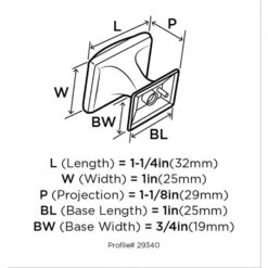 Amerock Candler Rectangle Cabinet Knob 1-1/4 In. D 1-1/8 In. Satin Nickel 5 Pk -Supply Tools Market fc96cd13 cb95 474d b1cd 4a9c59e605cd